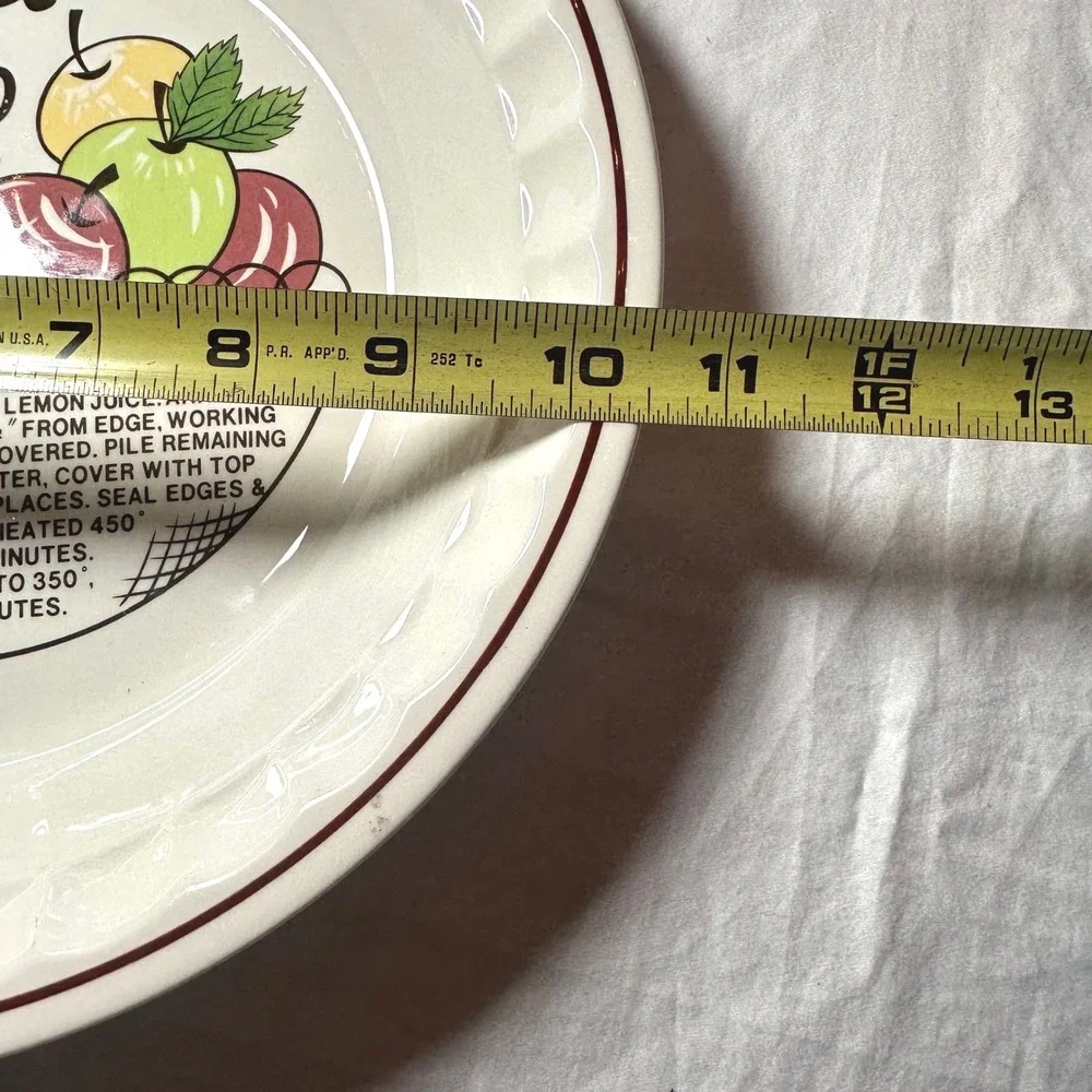 Hankook Pie Plate White Excellent Apple Pie Recipe Fluted Ceramic 10.5 Inch Core